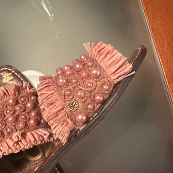 NWOT Sam Edelman Sandals Guthrie Rose Embellished Slides - Picture 6 of 9